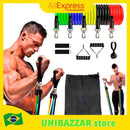 Kit 11 Elasticos Funcionais para Treino e Exercicios.