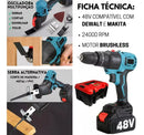 Kit 8 Em 1 Ferramentas Multifunções A Bateria 48v Brushless